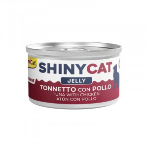 GIMCAT SHINYCAT JELLY TUNA CHICKEN konservi kaķiem Tuncis, vista želējā 70g